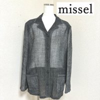 画像1: missel(ミゼール) 　シアー　テーラードジャケット　ブラック　