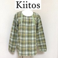 画像1: Kiitos（キートス）北欧の暮らし　プルオーバー　チェックシャツ　グリーン　ナチュラル服