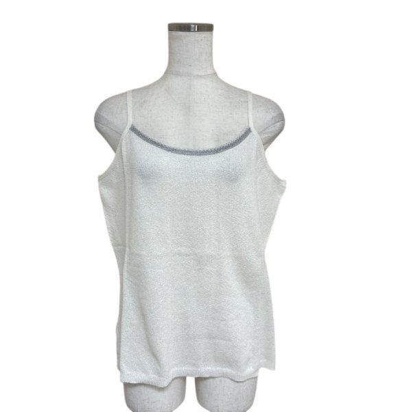 画像4: セシール レディース 大きいサイズ　ニットアンサンブル サマーニット ３L アイボリー　  接触冷感  紫外線対策 冷房対策 (4)