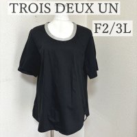 画像1: TROIS DEUX UN　トロワドゥアン　半袖カットソー　黒　シルバー刺繍　Ｆ2