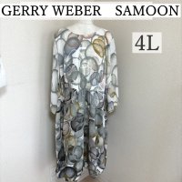 画像1: GERRY WEBER　SAMOON　プリントワンピース　ロング　長袖　グレードット　15号