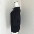 画像3: タグ付き　大きいサイズ　レディース　半袖セーター　ニット　黒　無地　ＬＬ　春ニット (3)