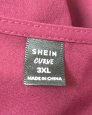 画像5: SHEIN　CURVE　シーイン　ロングワンピース　スクエアネック　ウエストリボン　えんじ　秋　3XL (5)