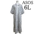 画像1: ASOS　エイソス　レディース　ワンピース　ロングワンピース　半袖　レース　ホワイト　6L (1)