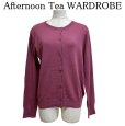 画像1: Afternoon Tea WARDROBE レディース カーディガン サマーニット 秋ニット パープルピンク L (1)