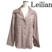 画像1: Leilian（レリアン）レディース　ジャケット　撥水　ライトアウター　ピンク　13号　LL　無地