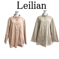 画像1: Leilian（レリアン）レディース　リバーシブル　撥水　ジャケット　ベージュ　オレンジ　無地　13号　LL　  レディース アウター