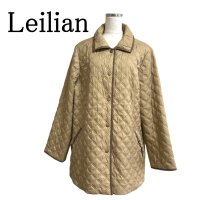 画像1: Leilian（レリアン）レディース　大きいサイズ　中綿コート　ベージュ　13号　LL  レディース アウター