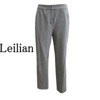 画像1: Leilian（レリアン）レディース　ウール　テーパードパンツ　9号　M　グレー　無地