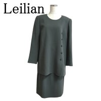 画像1: Leilian（レリアン）レディース　大きいサイズ　セットアップスーツ　モスグリーン　13号　秋　冬