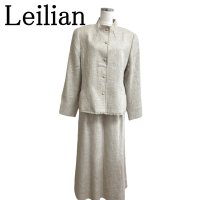 画像1: Leilian（レリアン）レディース　大きいサイズ　セットアップスーツ　ベージュ　ロングスカート　13号　秋　春