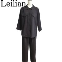 画像1: Leilian（レリアン）レディース　大きいサイズ　セットアップスーツ　パンツスーツ　13号　パープル　秋　春　夏