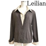Leilian レリアン 絞り ちりめん ブラウス 半袖 ドット カーキ 13号 秋 ブランド古着通販なら「てんとうむし」。40代、50代レディース