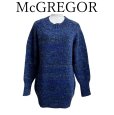 画像1: McGREGOR 　マックレガー　レディース　ミックスニット　長袖ニット　ブルー (1)