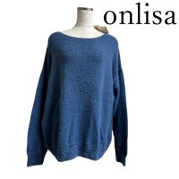 画像1: タグ付き　onlisa　レディース　セーター　ふわふわニットシャギーニット　青　ブルー