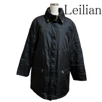 画像1: Leilian（レリアン）【BASLER】中綿　撥水　ナイロンコート　黒　11号