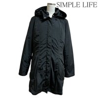 画像1: SIMPLE　LIFE（シンプルライフ）　レディース　モッズコート　インナーダウン付き　黒　L  レディース アウター