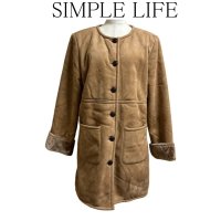 画像1: SIMPLE　LIFE（シンプルライフ）　レディース　ムートンコート　ベージュ　13号