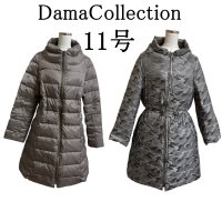 画像1: DamaCollection　ダーマコレクション　レディース　リバーシブル　ダウンコート　グレー　カモフラ　11号