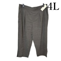 画像1: Wig Wag　レディース　大きいサイズ　ゆったりパンツ　スウェード調　ダークブラウン　4L