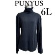 画像1: PUNYUS(プニュズ)　渡辺直美　タートルネックニット　長袖　セーター　黒　6L (1)