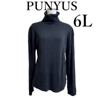 画像1: PUNYUS(プニュズ)　渡辺直美　タートルネックニット　長袖　セーター　黒　6L