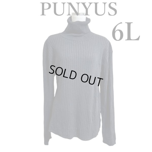 画像1: PUNYUS(プニュズ)　渡辺直美　タートルネックニット　長袖　セーター　黒　6L (1)