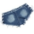 画像2: kurijyua　レディース　大きいサイズ　ローライズ　ショートパンツ　サイド編み上げ　デニム (2)