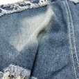画像4: kurijyua　レディース　大きいサイズ　ローライズ　ショートパンツ　サイド編み上げ　デニム (4)