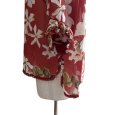 画像4: INGEBORG(インゲボルグ)　プルオーバー　シアーブラウス　半袖　レッド系　花柄 (4)