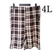 画像1: レスポワール L'espoir　ハーフパンツ　チェック　接触冷感　速乾　さらさら　ストレッチ　4L (1)
