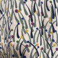 画像4: ホコモモラ　ワンピース　膝丈　7分袖　現代絵画プリント　グリーン系　42号 (4)