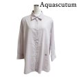 画像1: Aquascutum　アクアスキュータム　レディース　シアーシャツ　ブラウス　長袖　ラベンダーパープル　無地　10 (1)