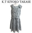 画像1: K.T KIYOKO TAKASE (K.T キヨコ タカセ)　レディース　セットアップ　リネンブラウス　ワンピース　ひざ丈　セット　アジアンフラワー　ボタニカルプリント　11号 (1)