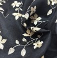 画像5: Sybilla（シビラ）　リネンワンピース　半袖　ひざ丈　黒　ブラック　花刺繍　L (5)