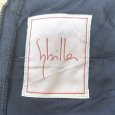 画像6: Sybilla（シビラ）　リネンワンピース　半袖　ひざ丈　黒　ブラック　花刺繍　L (6)