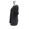 画像2: Aquascutum　アクアスキュータム 　レディース　Tシャツ　半袖　ロープ刺繍　ネイビー　11号　L　ベージュ (2)