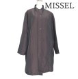 画像1: MISSEL　ミゼール　サーモライトマイクロ　ハイネックロングコート　中綿　パープル　玉虫色　LL (1)