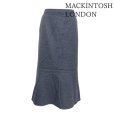 画像1: マッキントッシュロンドン　マーメイドスカート　ウール100　ダークグレー　44号　無地 (1)