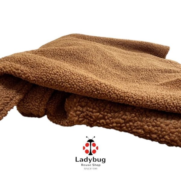 画像4: ユニクロ×アンダーソン　レディース　ボアフリースノーカラーコート　ウエストリボン付き　ブラウン　XL (4)