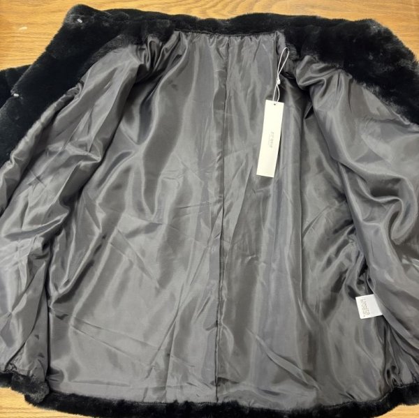 画像4: FRAME　ファーコート　フェイクファー　ショートコート　黒　ブラック　F (4)