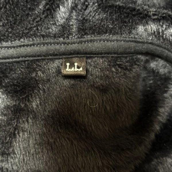 画像6: しまむら　ボタンレス裏起毛スウェットカーディガン　フード付き　黒　ブラック　LL (6)