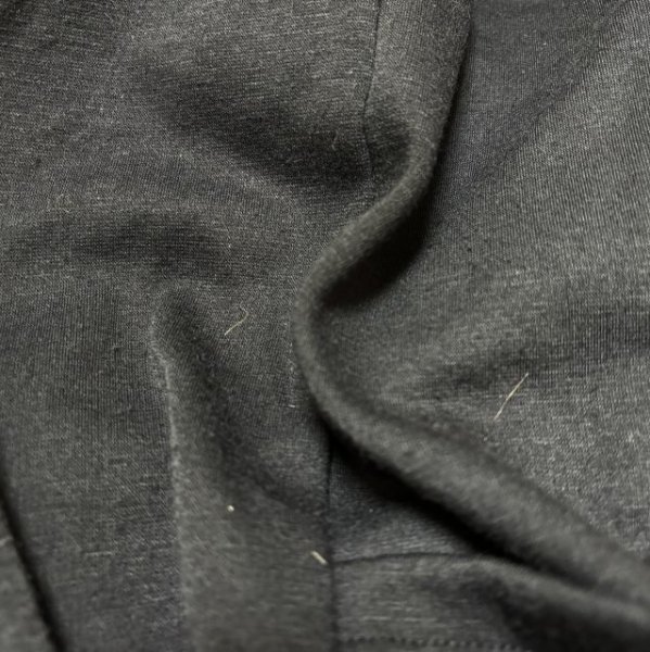 画像8: しまむら　ボタンレス裏起毛スウェットカーディガン　フード付き　黒　ブラック　LL (8)