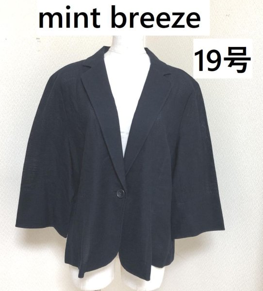 画像1: MB mint breeze  大きいサイズ オフィスカジュアル セレモニー テーラードジャケット 19号 (1)