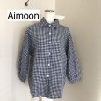 画像1: Aimoon ギンガムチェック レディース シャツ ビッグシルエット 大きいサイズ (1)