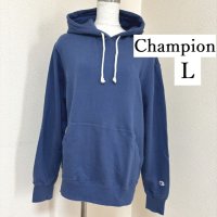 画像1: Champion（チャンピオン） フード付き トレーナー ブルー 青 L