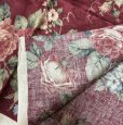 画像4: ルシアン　アンティークフラワーコレクション　コットン生地　えんじ　110×200 (4)