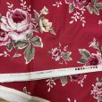 画像3: ルシアン　ファンシーファブリックコレクション　フラワーシュガー　シーチングコットン　生地　赤　レッド　大きな花柄　110×400 (3)