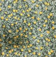画像1: ビンテージ生地　P&B Textiles Fabric "Timberline" by Joan Statz　2005　コットン生地　イエローアップル　グリーン　109×310 (1)