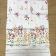 画像1: はぎれ　レトロ　ゆり　りんどう　パステルピンク　花柄　植物　和の花　78×55 (1)